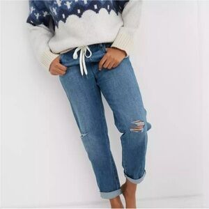 Aerie Easy Denim Pull-On Drawstring Pants